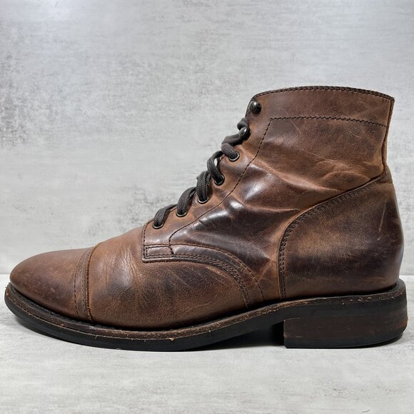 Thursday Captain Leather Cap Toe Boots - Men's Size 11 - Brown - Picture 1 of 10